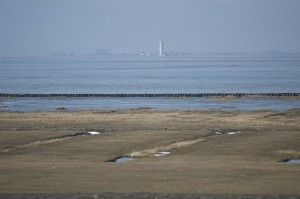 Auf unserem Deich hat man einen herrlichen Blick auf die Nordsee und auf die Insel Nordstrand. / Ferienwohnung "Wehlenhoff (II)  am Deich" in Husum-Schobüll