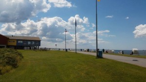 Badestrand Dockkoog in der Husumer Bucht / Ferienwohnung "Deichblick" in Husum-Schobüll