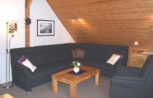 Sitzecke in der Wohnstube / Ferienwohnung "Ilsebill" in Husum