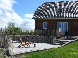 Zusätzliche Terrasse nach Westen ausgerichtet / Ferienhaus "Haus Wattenmeerblick" in Nordstrand