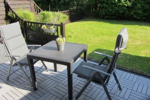Terrasse und Garten / Ferienwohnung "Nordstern" in Hattstedt