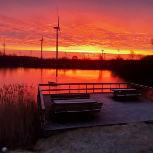 Schönen Sonnenuntergang bei uns erleben. / Ferienwohnung "Peerstall" in Rantrum