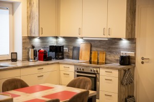 Küche / Ferienhaus "Nordsee-Ferienhaus Zinnäcker" in Almdorf