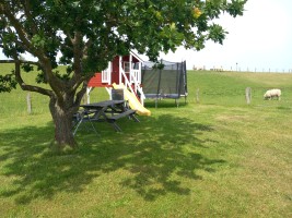 Spielplatz bei uns am Deich / Ferienwohnung "Wehlenhoff (II)  am Deich" in Husum-Schobüll