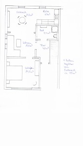 Zeichnung Grundriss / Ferienwohnung "Urlaub-schön und apart" in Husum