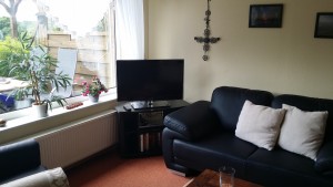 Wohnzimmer Flachbild Sat TV / Ferienwohnung "Ferienwohnung-Nordsee-Husum" in Husum